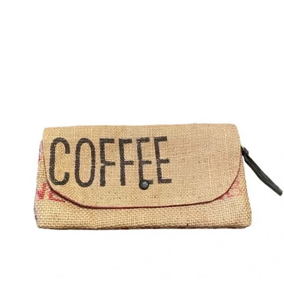 Couture Coffeebags Burlap Clutch - Picture 1 of 4
